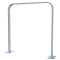 Lean-on hoop made of flat steel | 50 x 12 mm | in bent design | without cross bar | total width: 750 mm | hot-dip galvanized